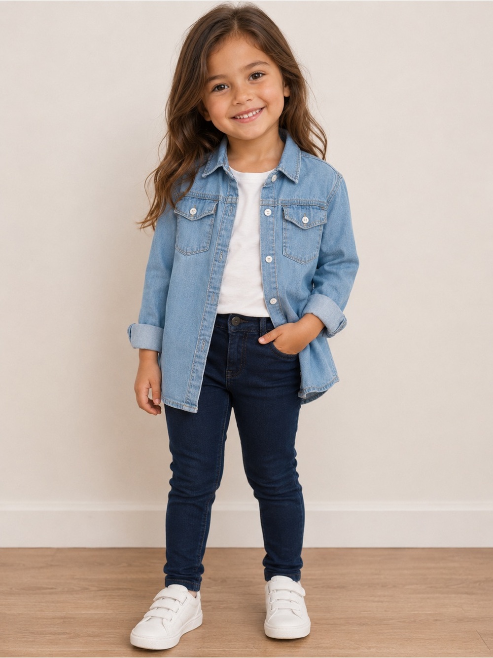 Carter's Light Wash Denim Shirt Jacket for Kids